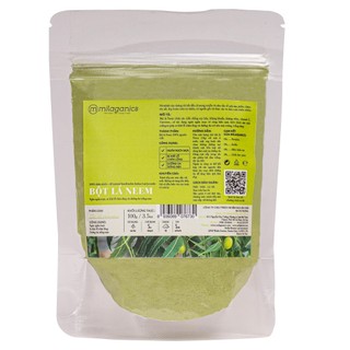 Milaganics bột lá neem | bột trà xanh milaganics kiểm soát nhờn, ngăn ngừa mụn 100g