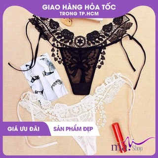 Đồ quần lót nữ lọt khe ren hoa hồng cột dây gợi cảm cao cấp giá rẻ 1018