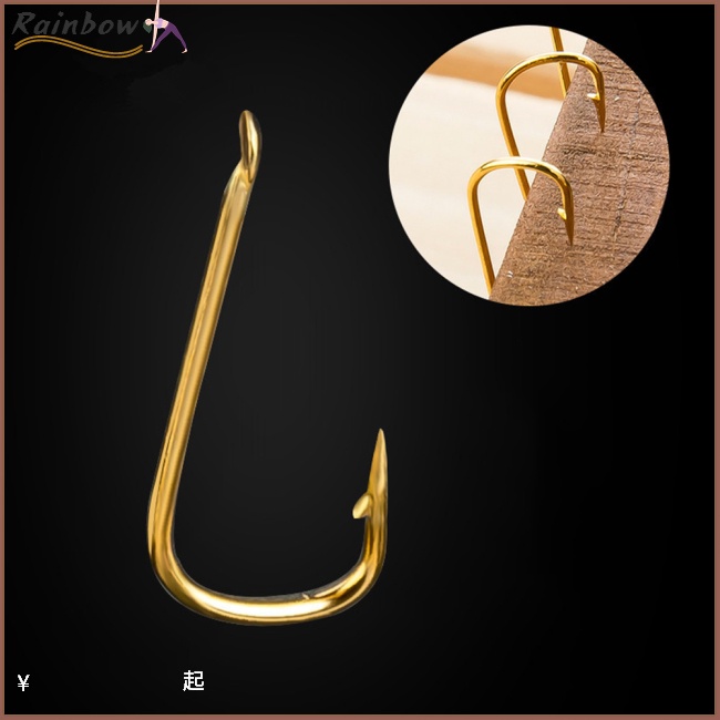 [COD] 11 Chiếc / Túi 1#-8# Móc Câu Cá Màu Vàng Chất Lượng Cao