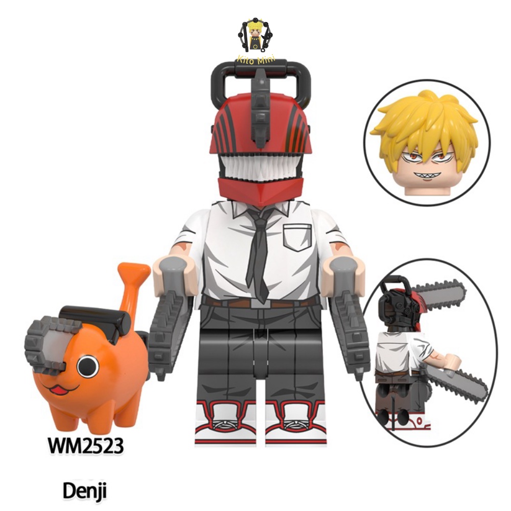 Minifigures Chainsaw Man Máy Cưa Sợi Xích Nhân Vật Hoạt Hình Truyện Tranh Anime WM6159