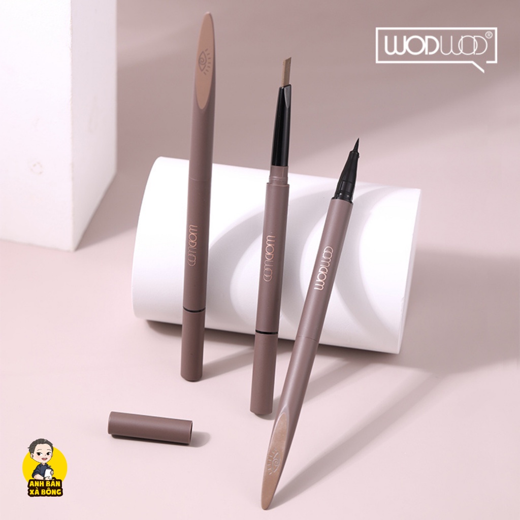 Bút Kẻ Mắt Hai Đầu WODWOD Double Headed Eyebrow Eyeliner Pencil W941