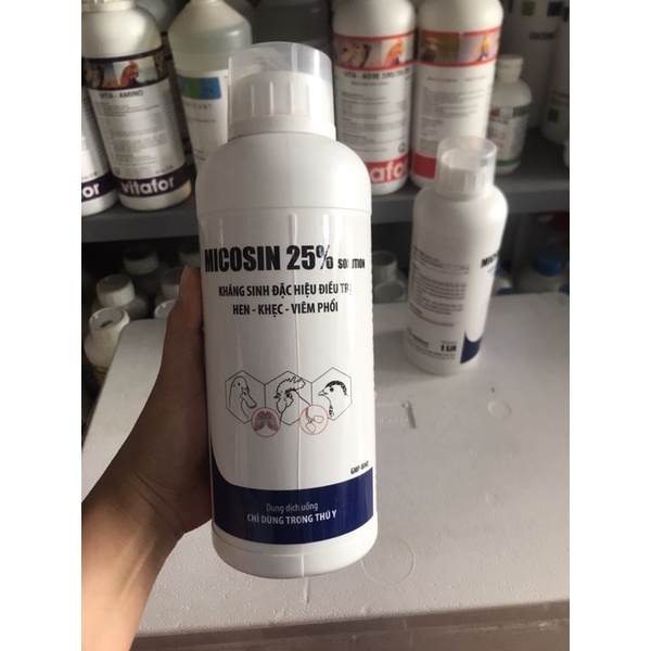 micosin 1 lít dược phẩm xanh tilmicosin 25% hô hấp