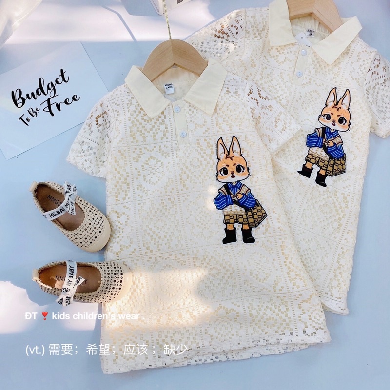 Váy ren tiểu thư cho bé gái