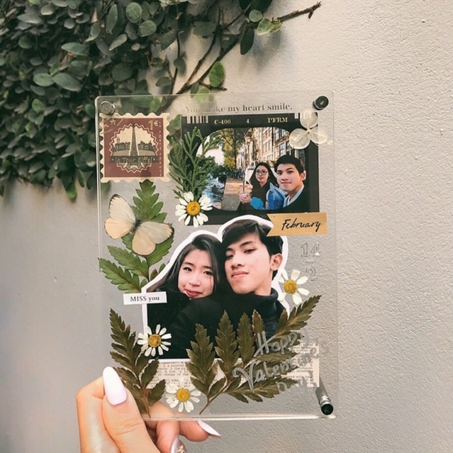 Khung ảnh acrylic kết hợp với hoa khô by TheHerbie