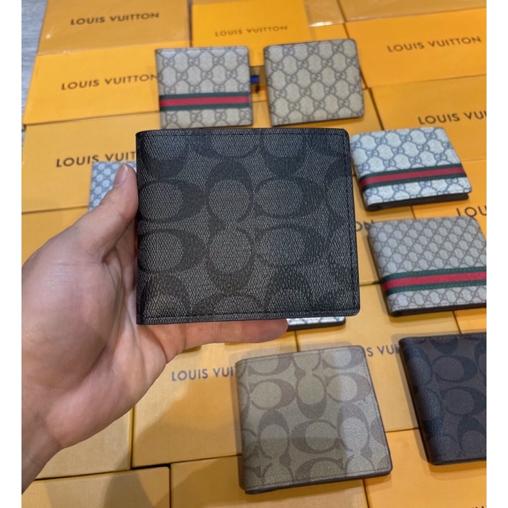 Ví gập nam Lv, gucci có sẵn