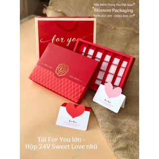 Hộp đựng socola (chocolate) 9 viên, 12 viên, 16 viên, 24 viên, túi giấy & Thiệp bán riêng