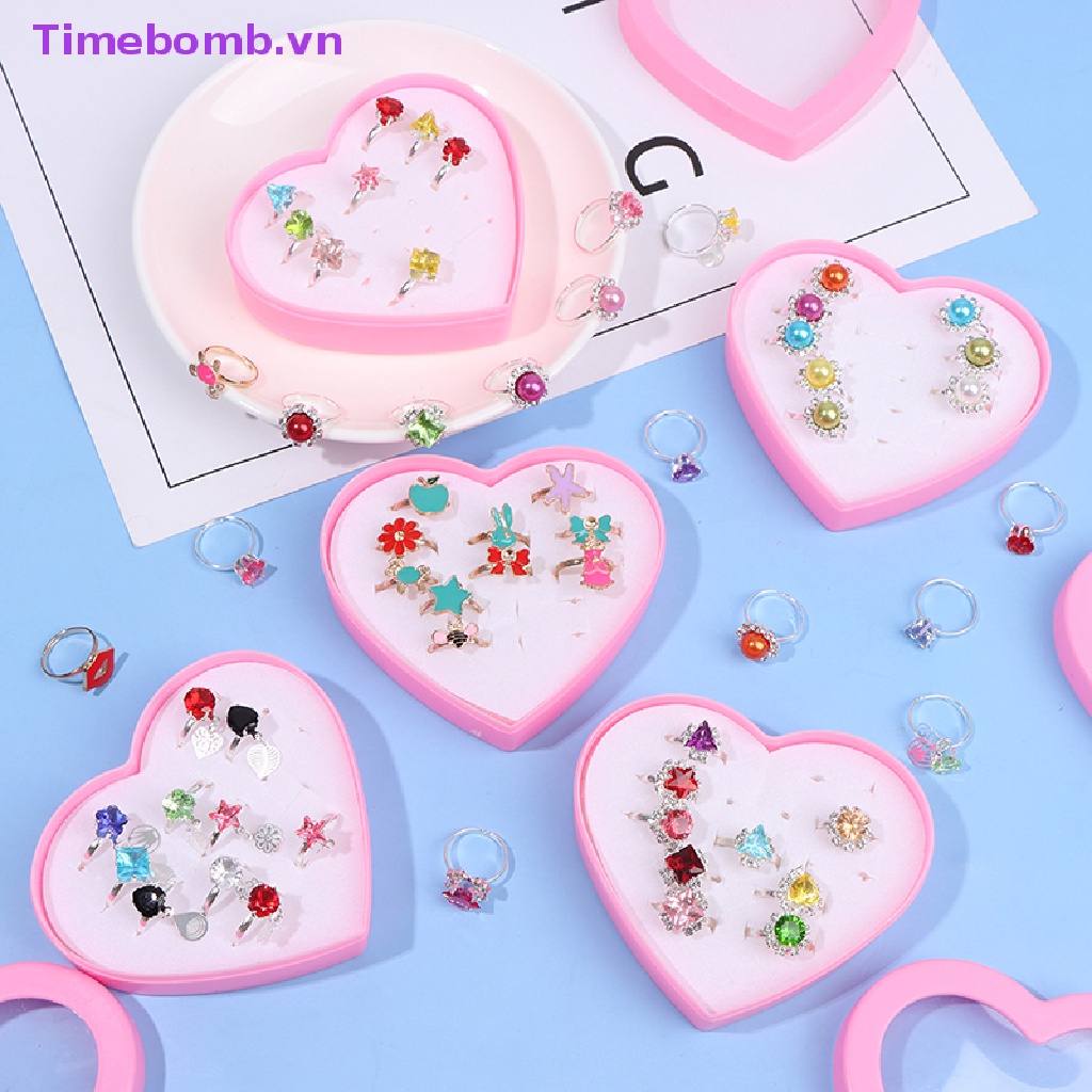 # Túi Xách Nữ Thời Trang # Hộp 10 Nhẫn Hình Dáng Ngẫu Nhiên Cho Bé Gái