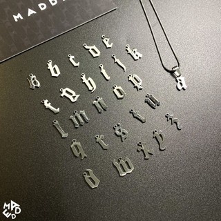 Dây chuyền mặt chữ titan x Chain thread -  Madde / 26 chữ cái