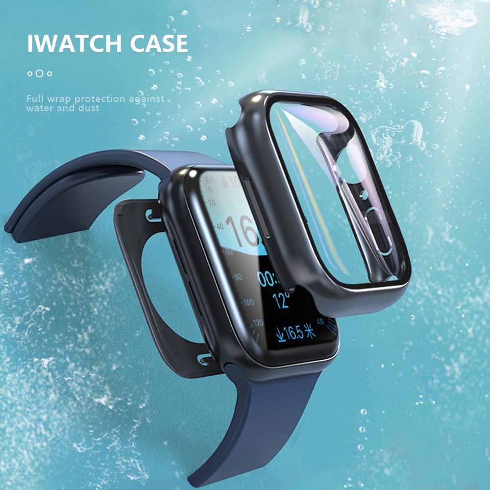 Ốp Bảo Vệ Mặt Đồng Hồ Bằng PC Cứng Chống Thấm Nước Cho Apple Watch Ultra 49mm 45mm 41mm 40mm 44mm Iwatch 8 7 6 SE 5 4