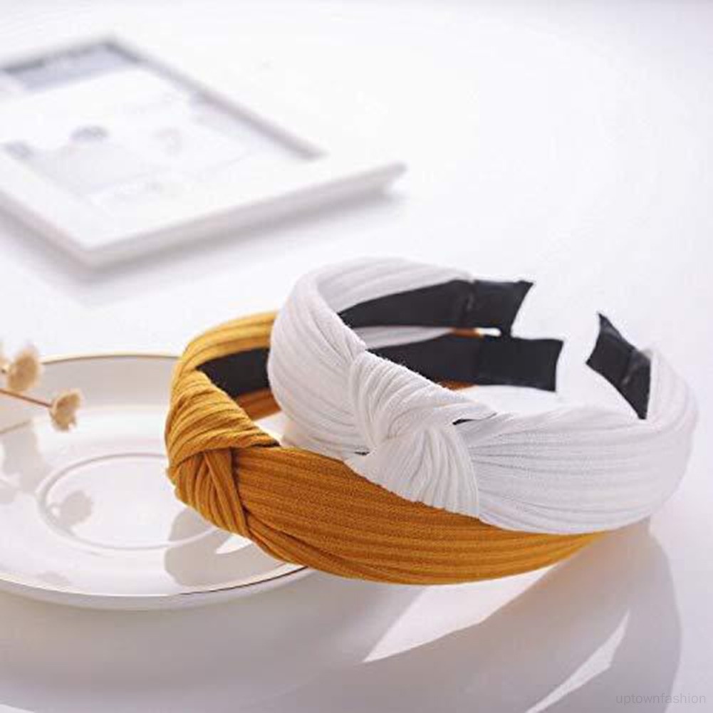 Băng Đô Len Thắt Nút Thời Trang Cho Nữ Rửa Mặt