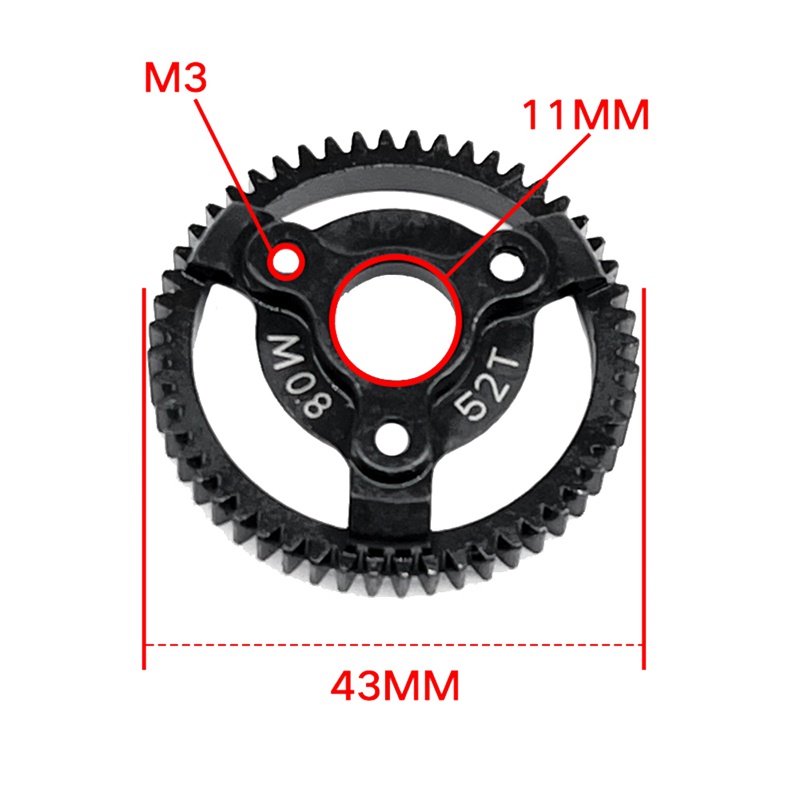 Bánh Răng Kim Loại Thép 32P (M0.8) Cho Xe Tải Điều Khiển Từ Xa 1 / 10 Traxxas Summit ,Revo ,E-Revo, Slash