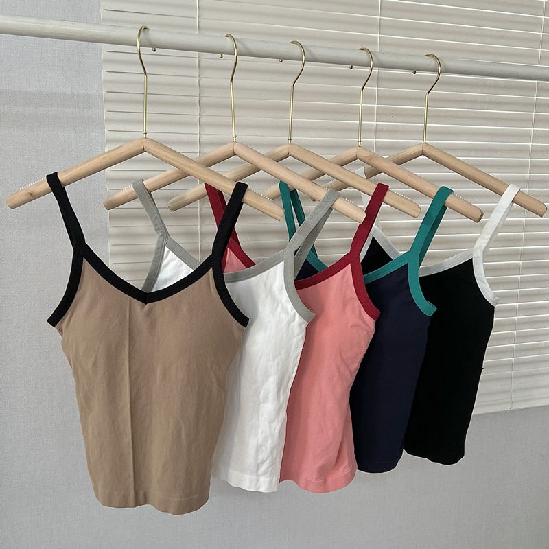 Áo Hai Dây Có Mút Đệm Ngực Thời Trang Trẻ Trung Cho Nữ