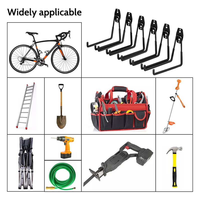 Set 6 Móc Treo Đồ Gắn Tường Bằng Thép Chịu Được Sức Nặng