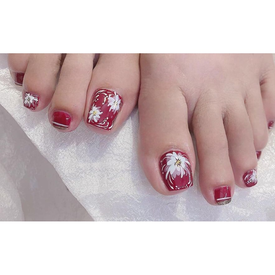 Sticker dán móng , nail sticker trang trí hình hoa bỉ ngạn