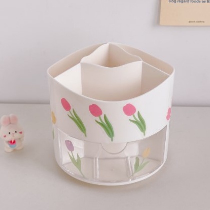Rotating pen container desktop stationery storage box