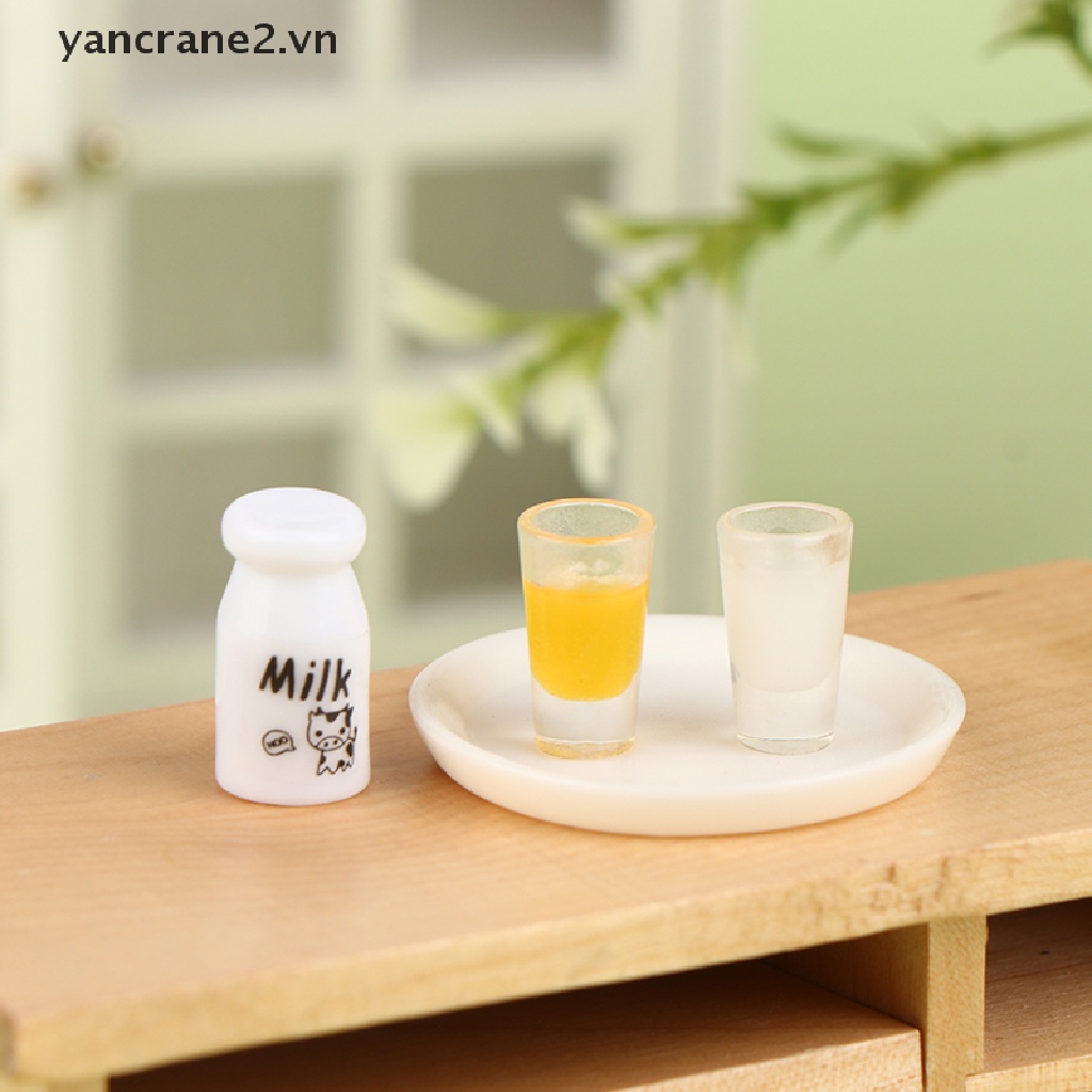Set 4 Món Đồ Chơi Mô Hình Đĩa Nước Ép Trái Cây Trang Trí Nhà Búp Bê yancrane2.vn