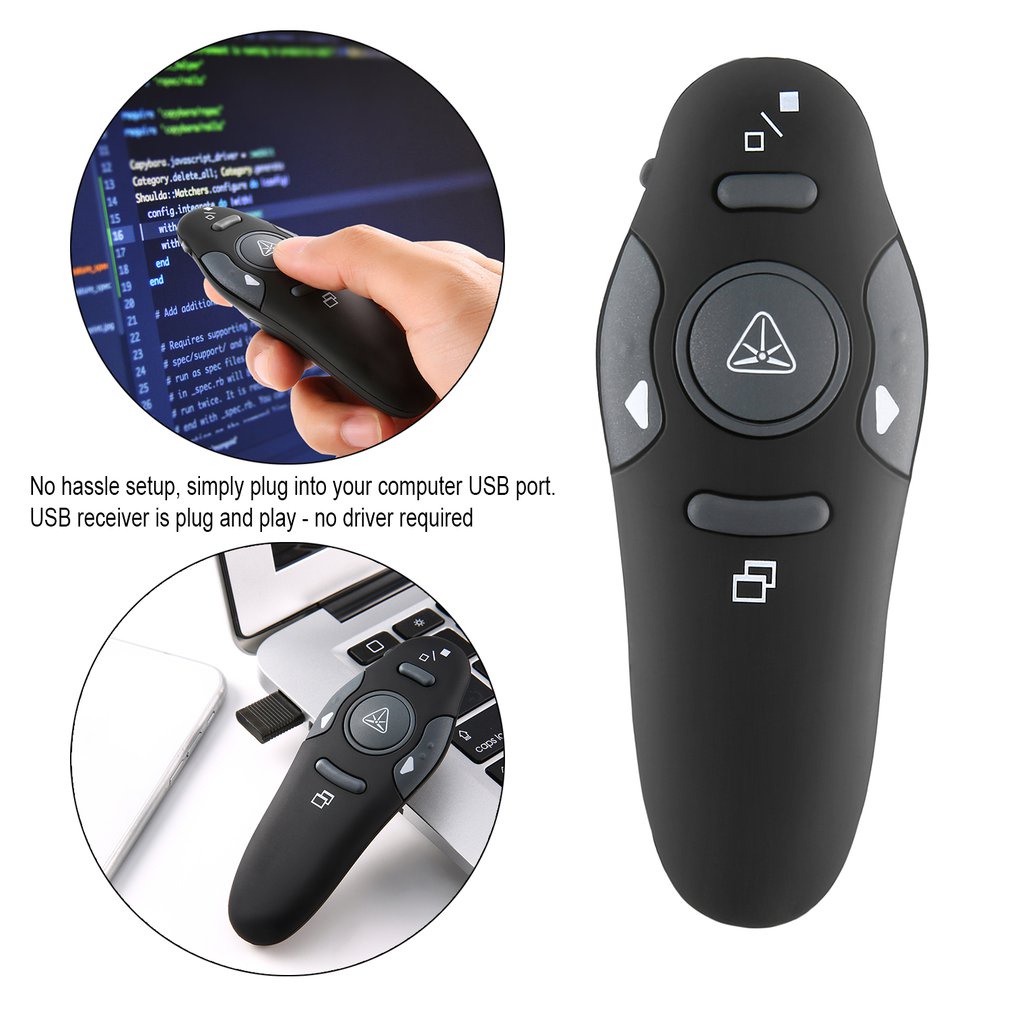 Bút Thuyết Trình Điều Khiển Từ Xa Không Dây 2.4Ghz PPT Cổng USB RF