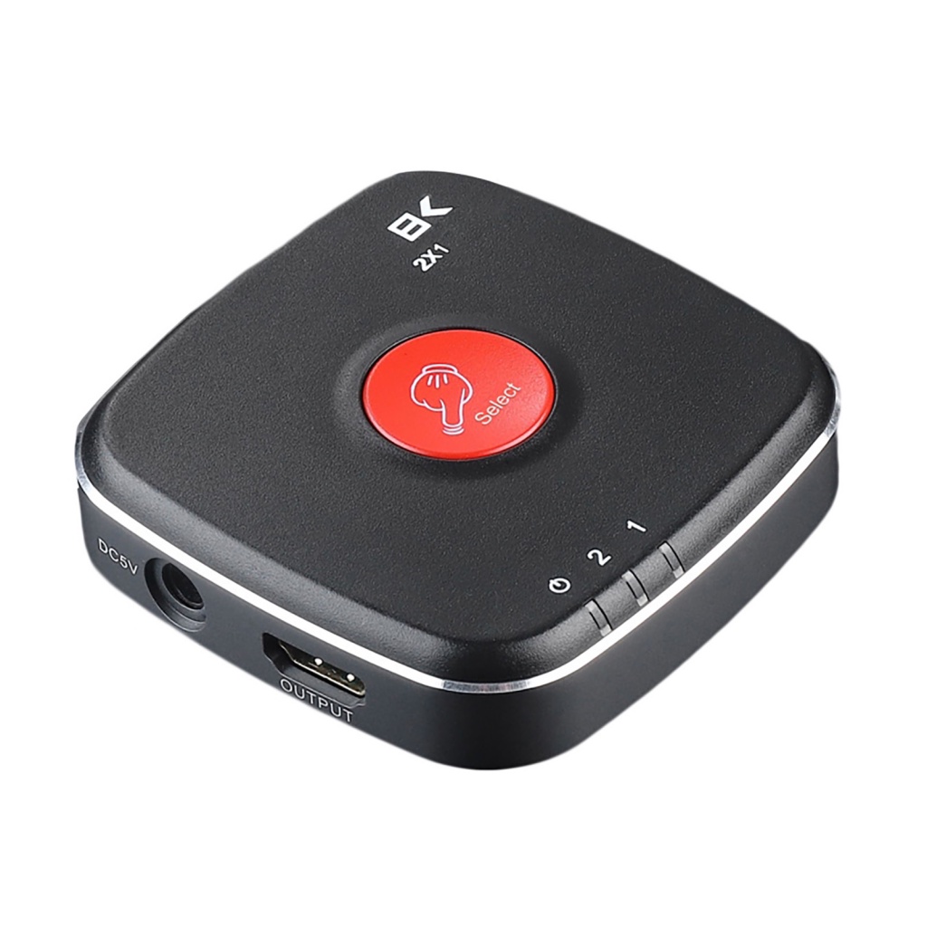 Bộ Chuyển Đổi Chia Tín Hiệu HDMI 2X1 4K @ 120Hz 8K @ 30Hz Có Nút Công Tắc Cho Đầu DVD