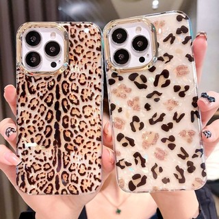 Ốp Điện Thoại Nhựa Dẻo In Họa Tiết Da Báo Cầu Vồng Sang Trọng Cho iPhone 14 13 12 11 Pro Max 14 Plus