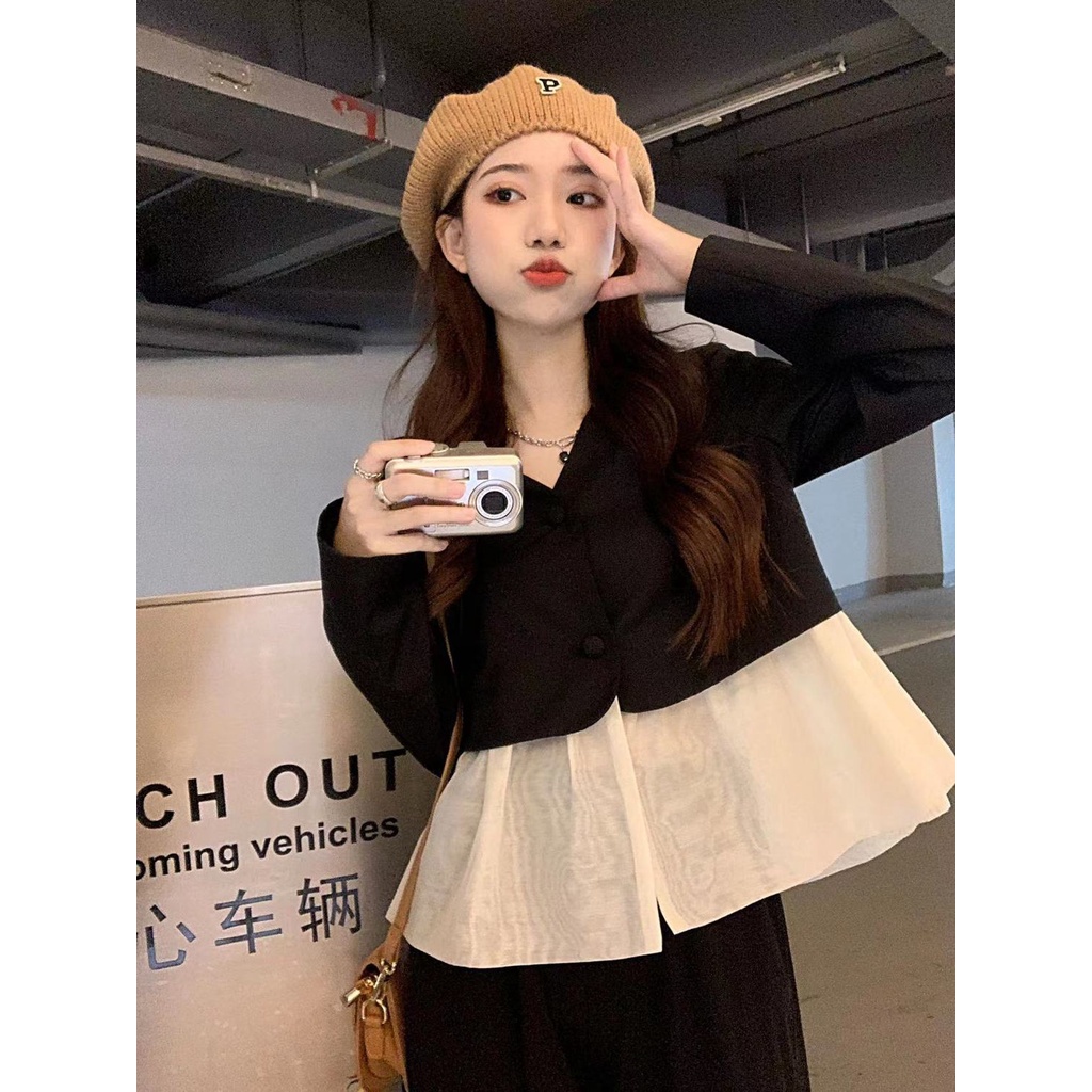 Áo Lưới Tay Dài Cổ Chữ V Thời Trang Mùa Thu Mới Dành Cho Nữ