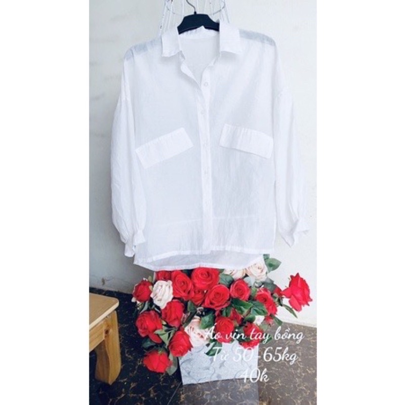 Áo vin trắng kiểu