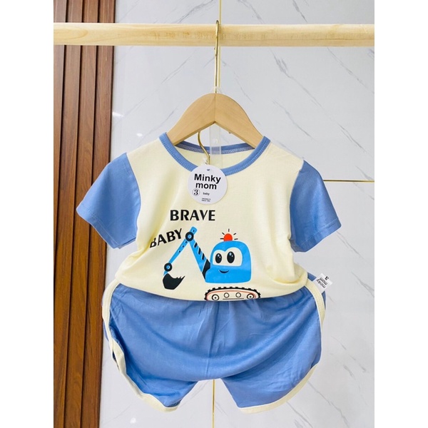 Bộ thun lạnh minky mom cho bé 5-18kg