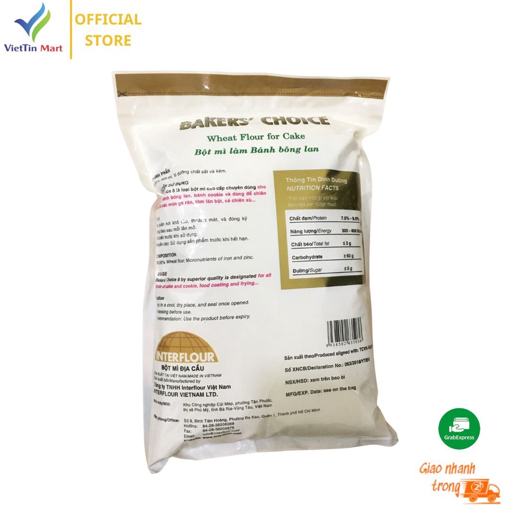 1KG Bột Mì Đa Dụng BAKERS CHOICE SỐ 8