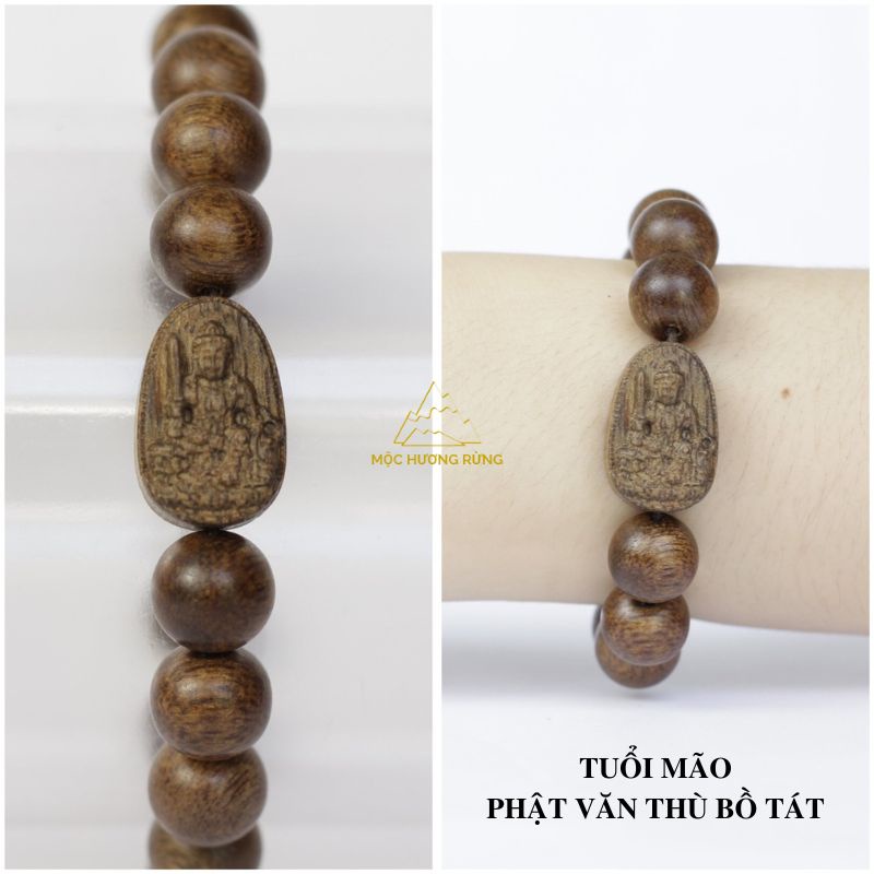 Vòng Tay Trầm Hương Mix Mặt Phật Bản Mệnh Size 8-10-12-14-16mm Cho Nam Và Nữ