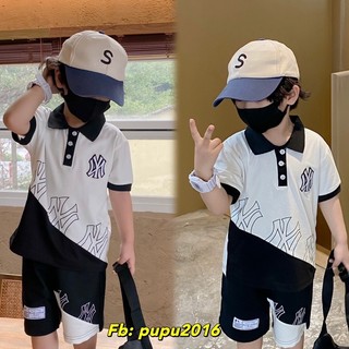 Bộ ny cổ polo m.l.b.qccc cho bé trai bé gái