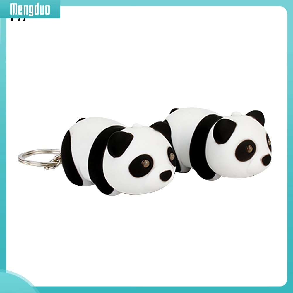 Móc Khóa Hình Gấu Trúc Có Đèn LED Dễ Thương