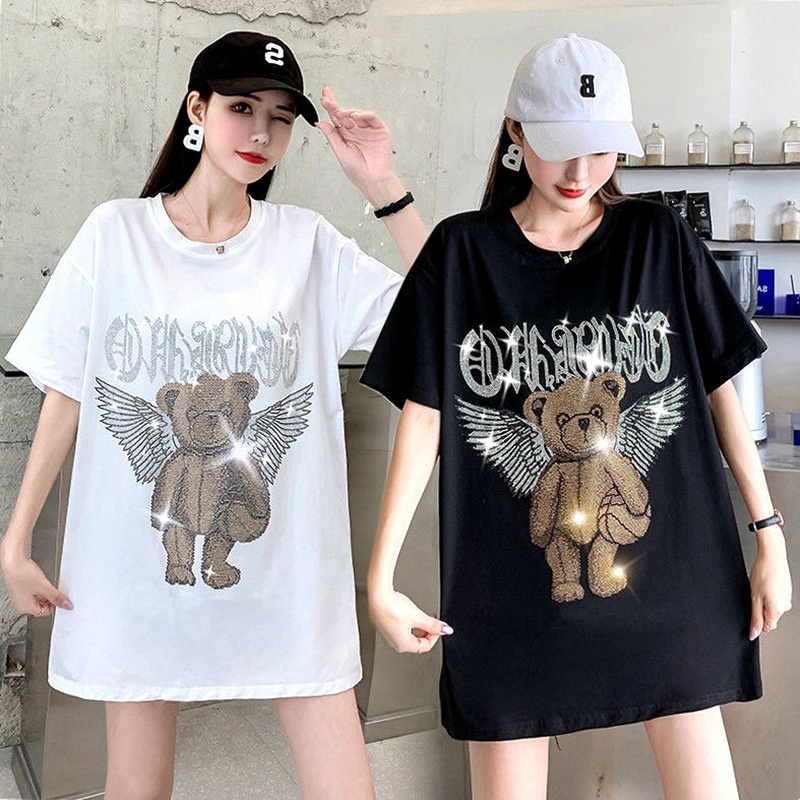 Áo thun nam nữ đôi cánh thiên thần dáng rộng siêu cute