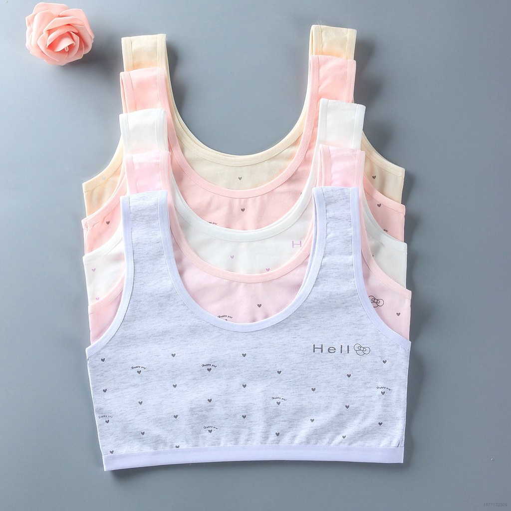 Áo Lót Hai Dây Bằng cotton Thời Trang Mùa Hè Cho Bé Gái 12-16 Tuổi