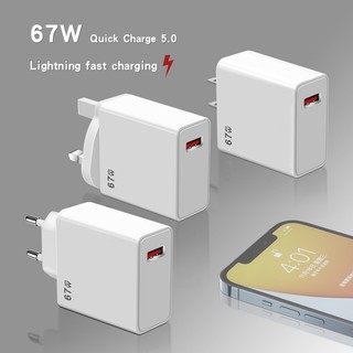 Củ sạc nhanh 67w 5v5a cổng usb cho điện thoại