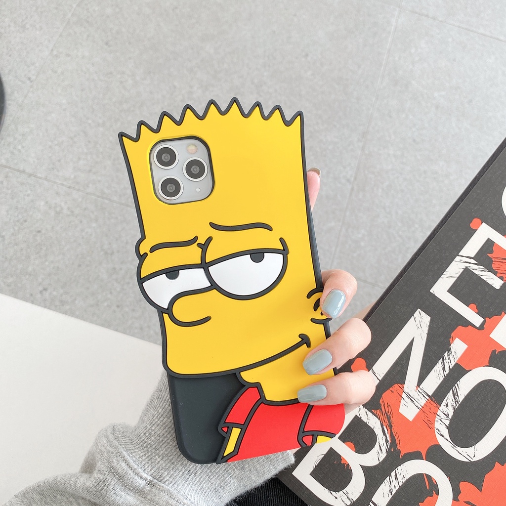 Ốp Điện Thoại TPU Dẻo Họa Tiết Hoạt Hình The Simpsons Dễ Thương Chống Sốc Cho iPhone 11 12 13 14 Pro Max XS XR 7 8 Plus