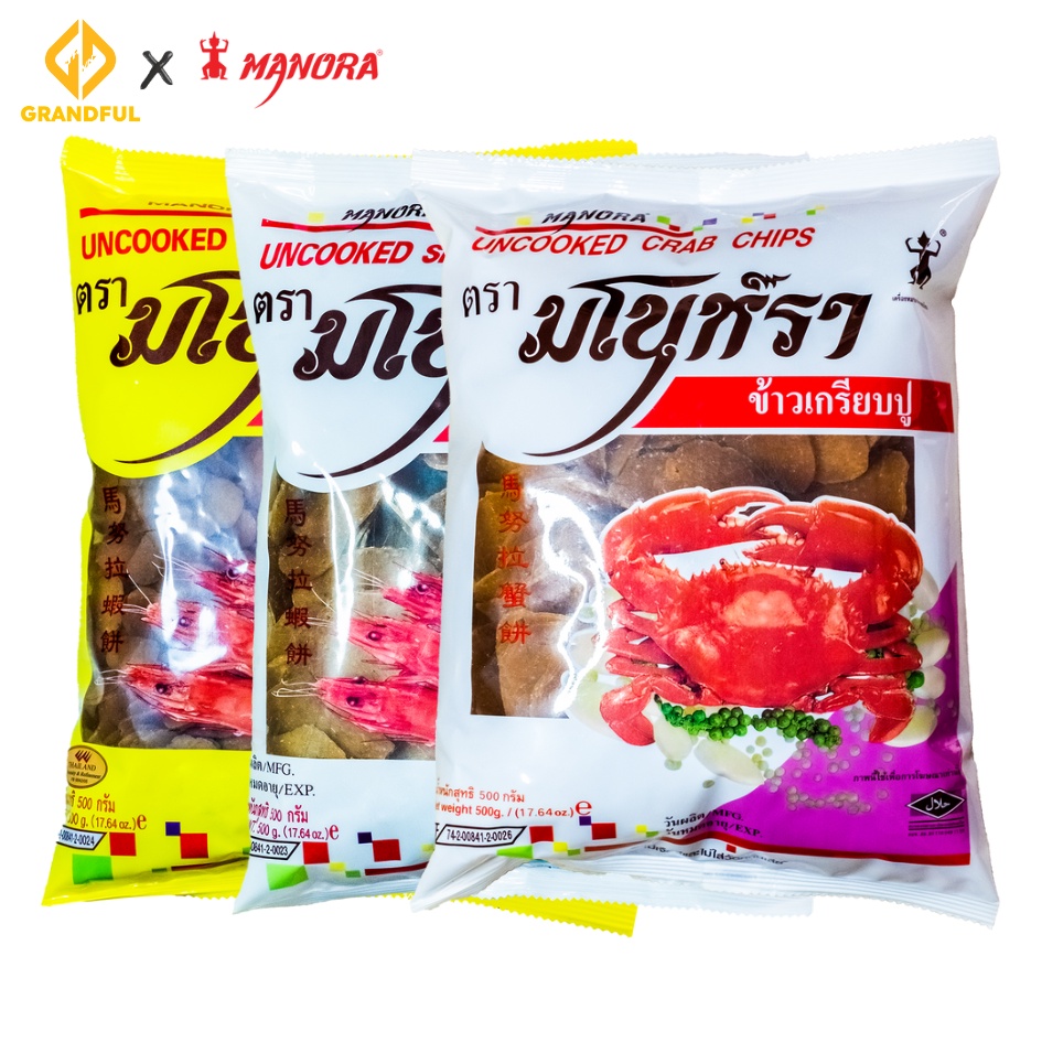 Bánh Phồng Tôm/Cua Chưa Chiên Manora 500g