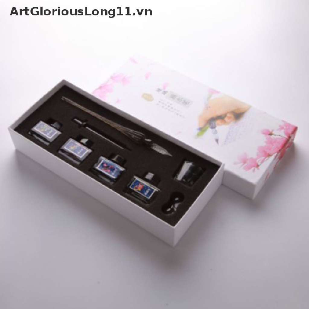 1 Bút Chấm Mực Nước Bằng Thủy Tinh Thủ Công Cổ Điển Cho Văn Phòng