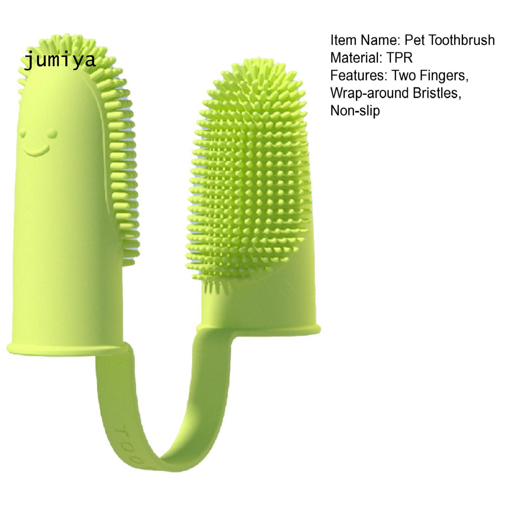 Bàn Chải Đánh Răng Lông Mềm Đeo Ngón Tay Cho Thú Cưng