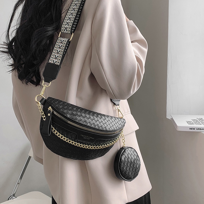 Túi Đeo Chéo Ngực Bằng Da PU Phong Cách Hàn Quốc Cho Nữ
