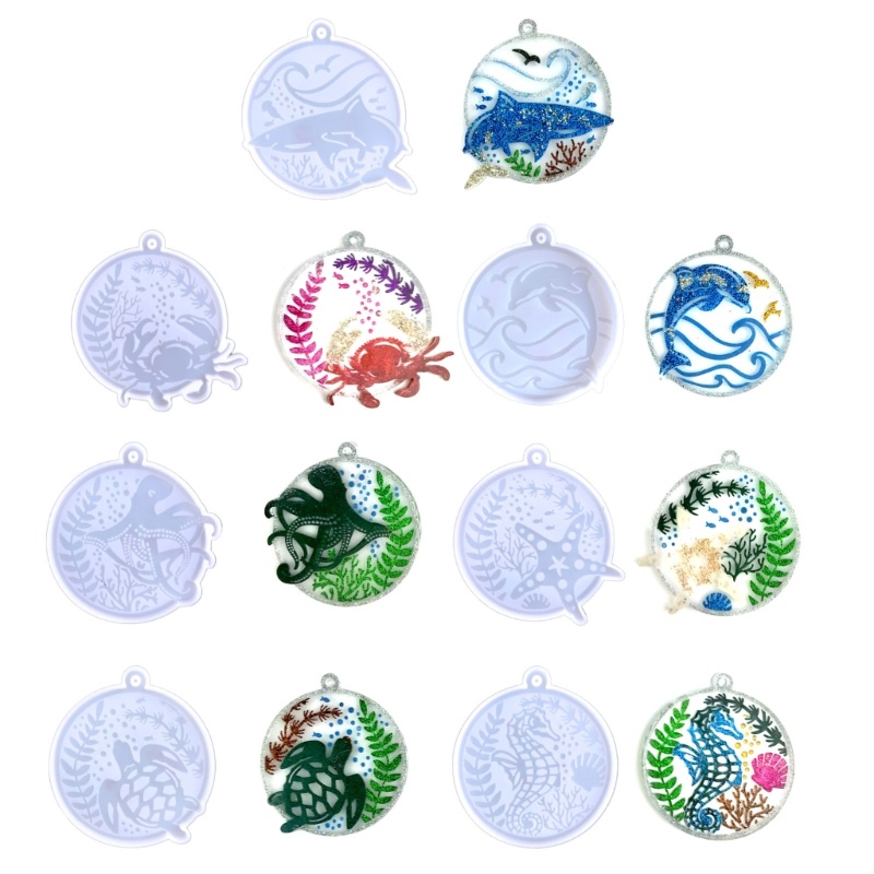 Sa Khuôn Làm Móc Khóa Hình Động Vật Biển Sáng Bóng