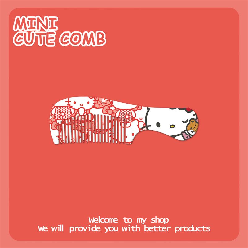 Lược Chải Tóc Tạo Kiểu In Hoạt Hình Kuromi Dễ Thương