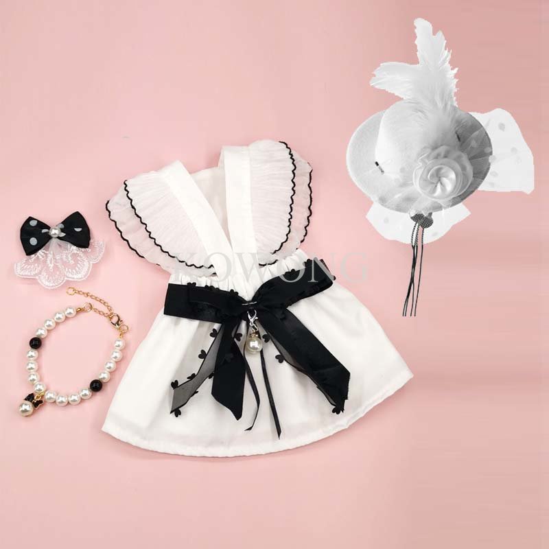 Set 4 Đầm Công Chúa Đính Nơ Thời Trang Mùa Hè Cho Thú Cưng