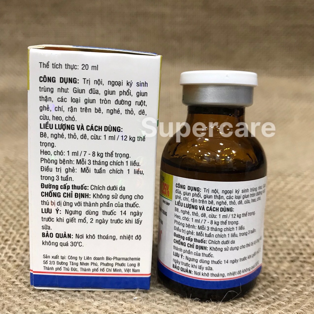 BIVERMECTIN 0,25%  - Ve  Bọ Chét Chó