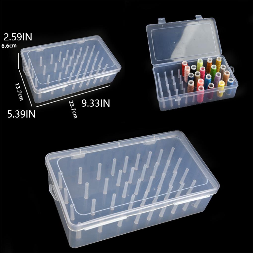 Hộp Đựng 42 Cuộn Chỉ Thêu Hình Chữ Nhật Bằng Nhựa PP Chống Thấm Nước