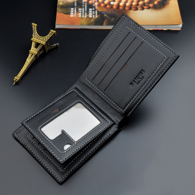 Ví nam full box đẹp Hàn Quốc khiểu dáng ví ngang đựng tiền có ngăn khóa kéo, bóp nam 7K STORE VN08