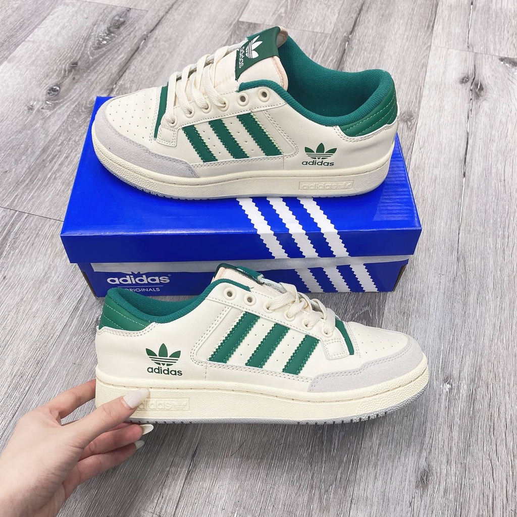 Giày thể thao nam nữ adidas Forum low 85 , Das forum sọc xanh lá mới nhất 2022 full box