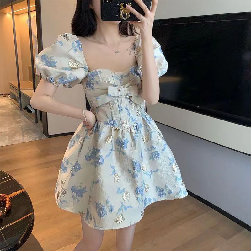 Đầm Công Chúa Pettiskirt Eo Cao Ôm Dáng Phong Cách Pháp Cổ Điển Mùa Hè Mới Cho Nữ