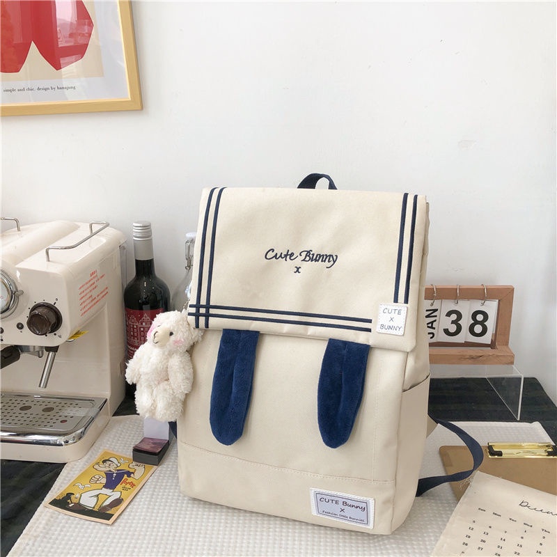 Sanrio Ba Lô Đi Học Cỡ Lớn In Hình Thỏ Dễ Thương Phong Cách Hàn Quốc Cho Nữ Sinh Trung Học