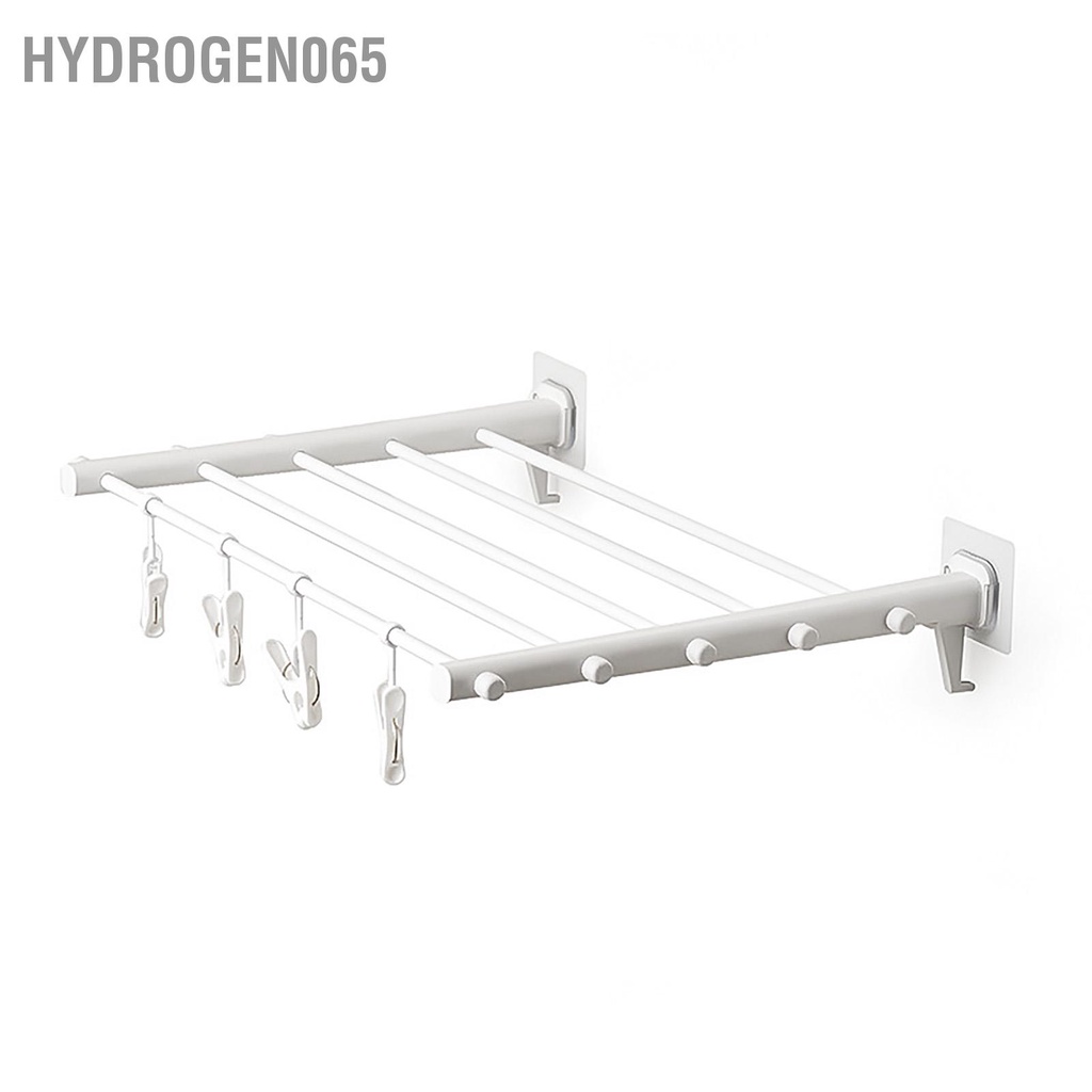Hydrogen065 Giá Phơi Quần Áo Treo Tường Gấp Gọn Kính Thiên Văn Bấm Đồ Giặt Bằng Nhựa Cho Ban Công Trong Nhà