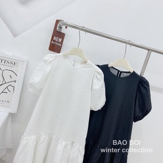váy hoa nổi 2 màu