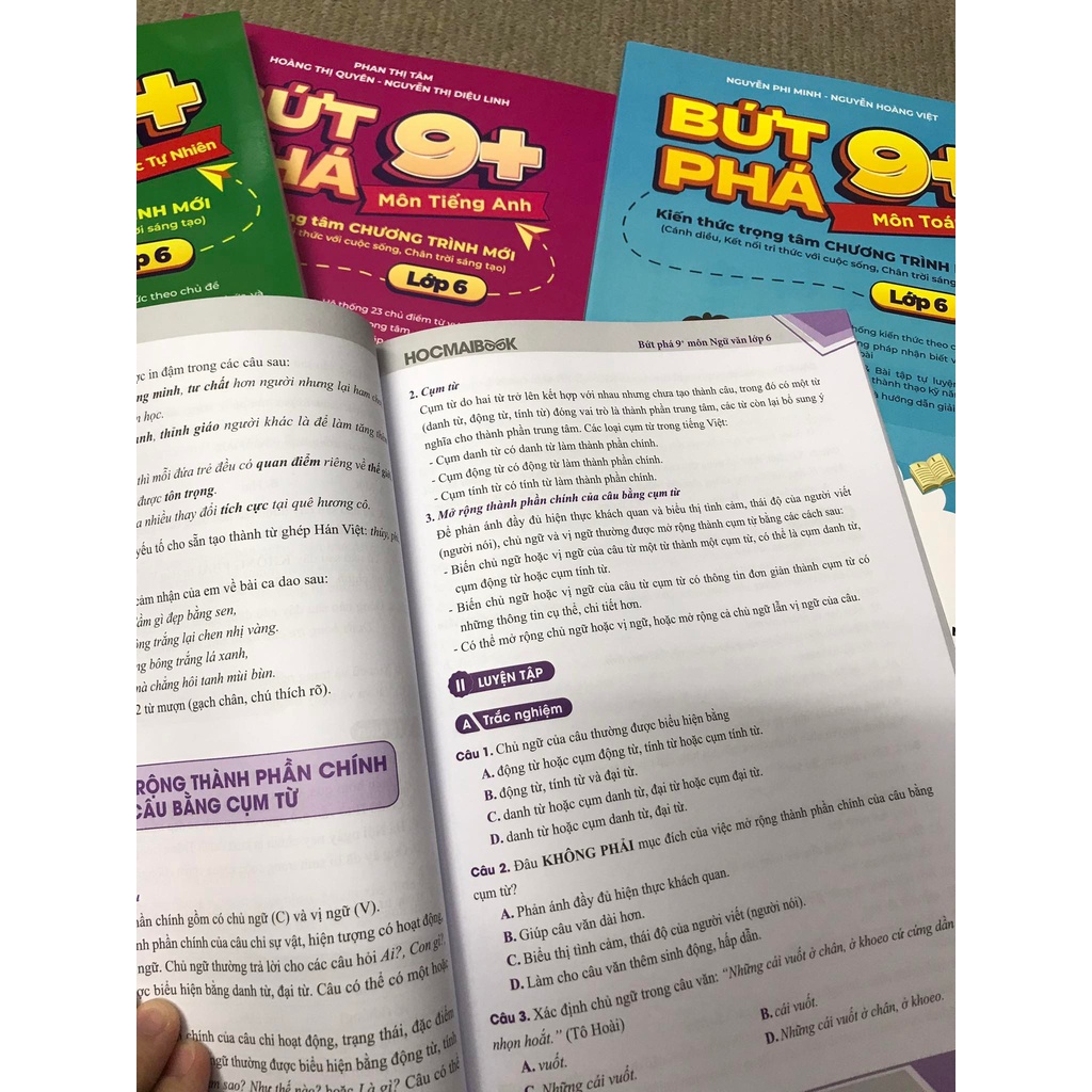 Sách Bứt phá 9+ lớp 6 môn Ngữ Văn (theo chương trình Giáo dục Phổ thông mới).Bí kíp giúp con đạt toàn điểm 9,10 trên lớp
